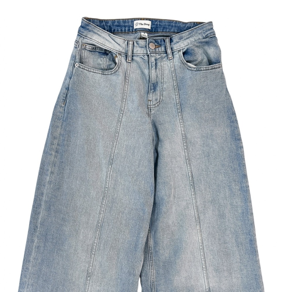 The Drop Jeans Size 26 Women's Frida Light Indigo Relaxed Wide Leg Raver Skater - Picture 7 of 12
